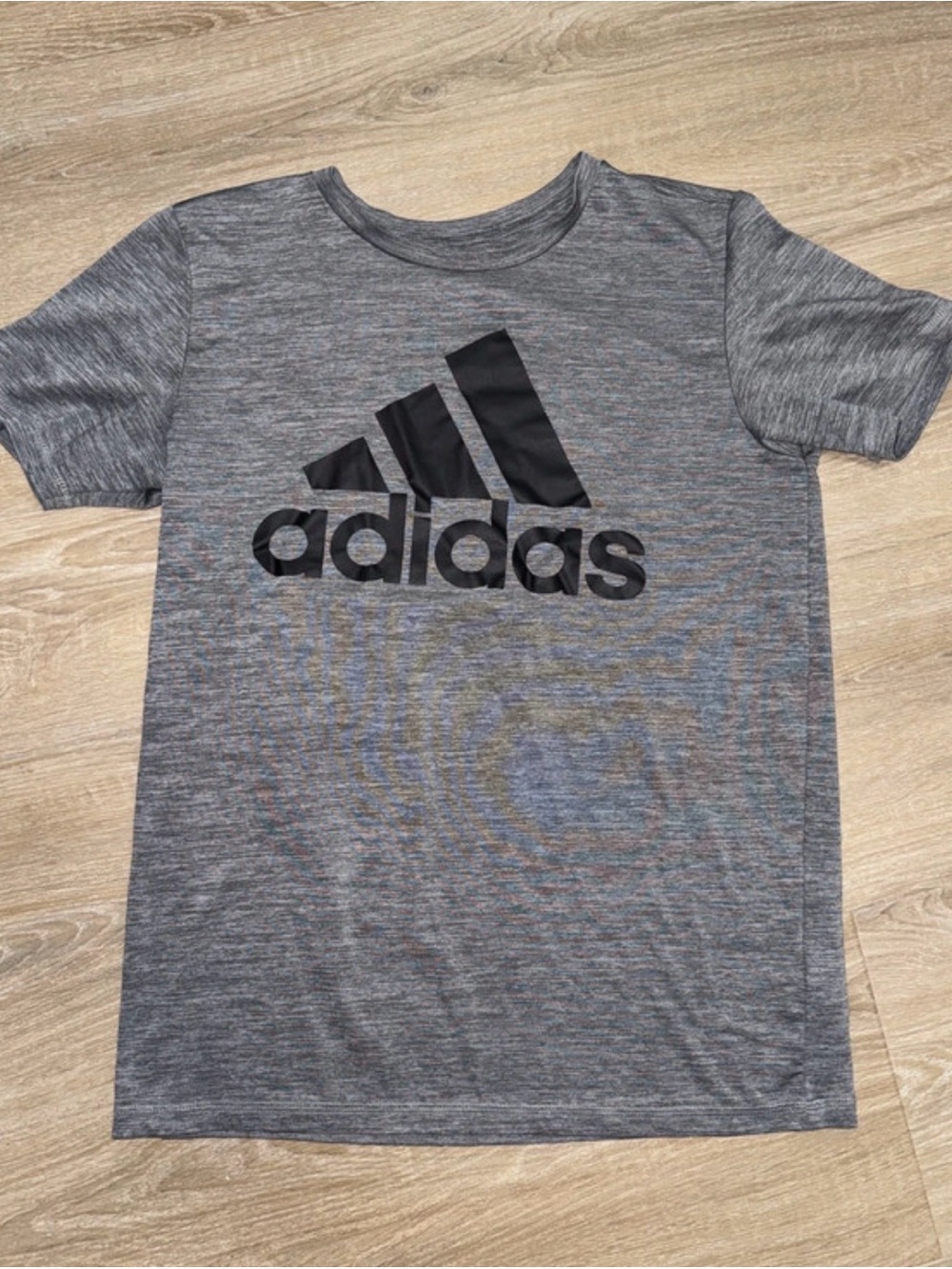 Adidas Kids' Gray Logo Tee boys large